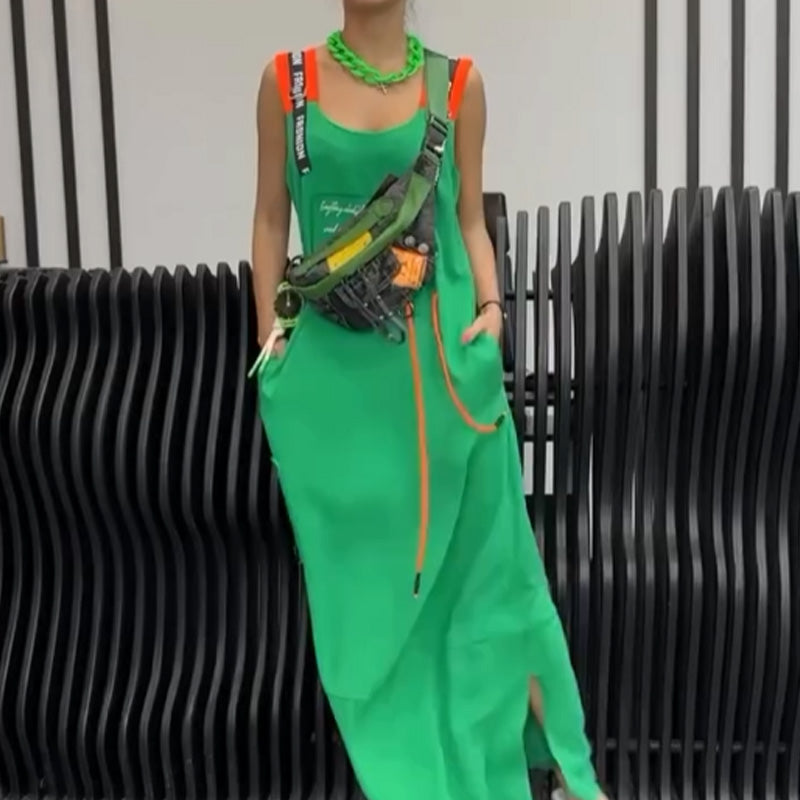 Wafia - Vestido Informal Sin Mangas Estampado