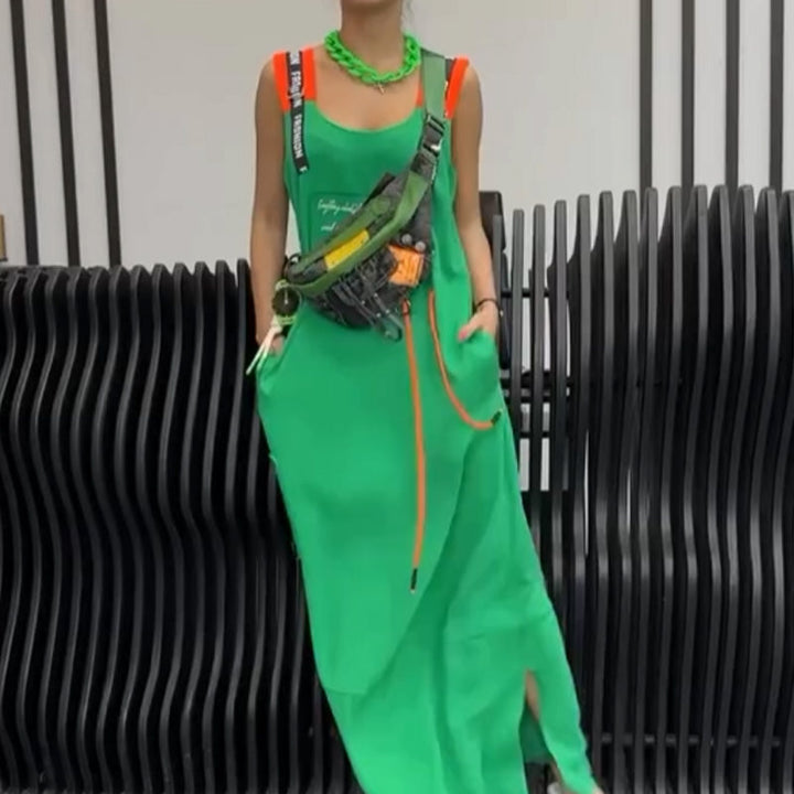 Wafia - Vestido Informal Sin Mangas Estampado