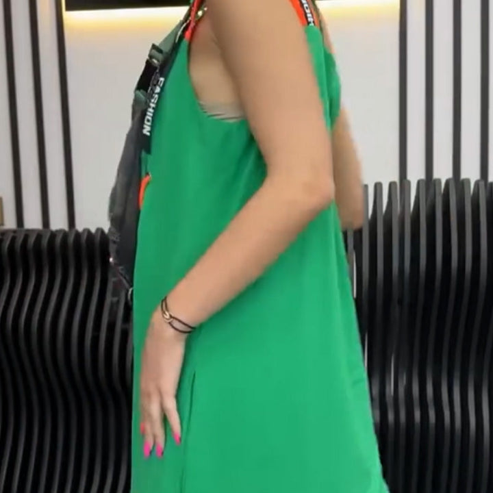 Wafia - Vestido Informal Sin Mangas Estampado