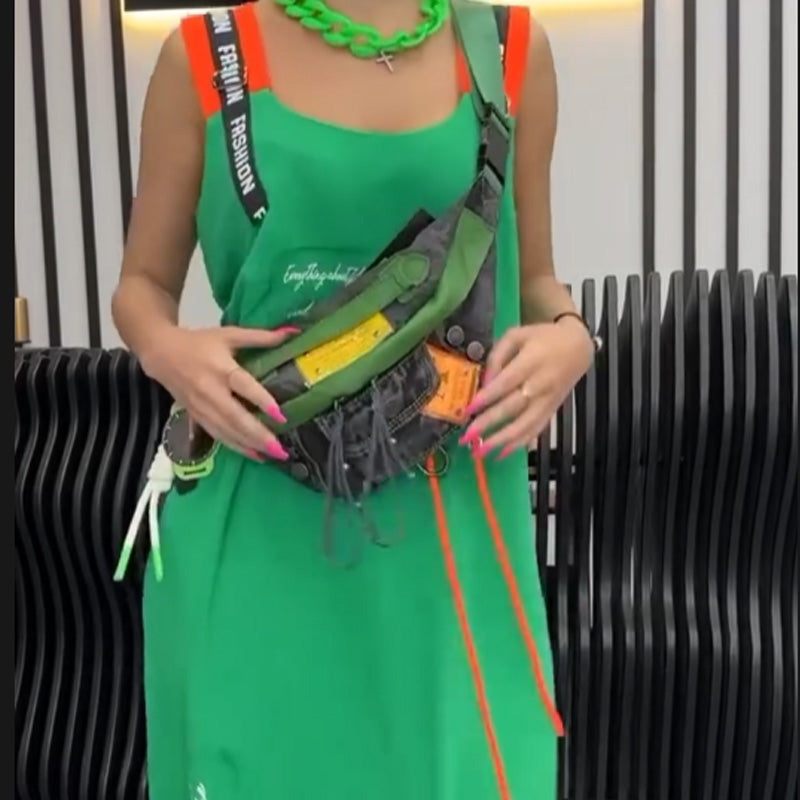 Wafia - Vestido Informal Sin Mangas Estampado