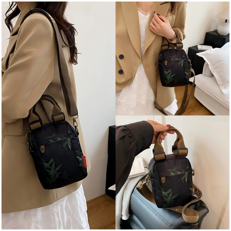 Sibella - Bolso Bandolera Multicapa Con Estampado De Moda