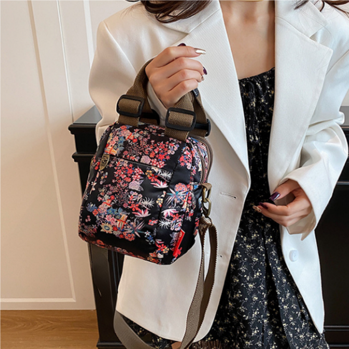 Sibella - Bolso Bandolera Multicapa Con Estampado De Moda