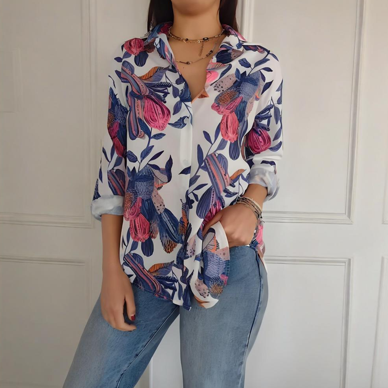 Garner - Camisa Elegante Con Estampado Floral