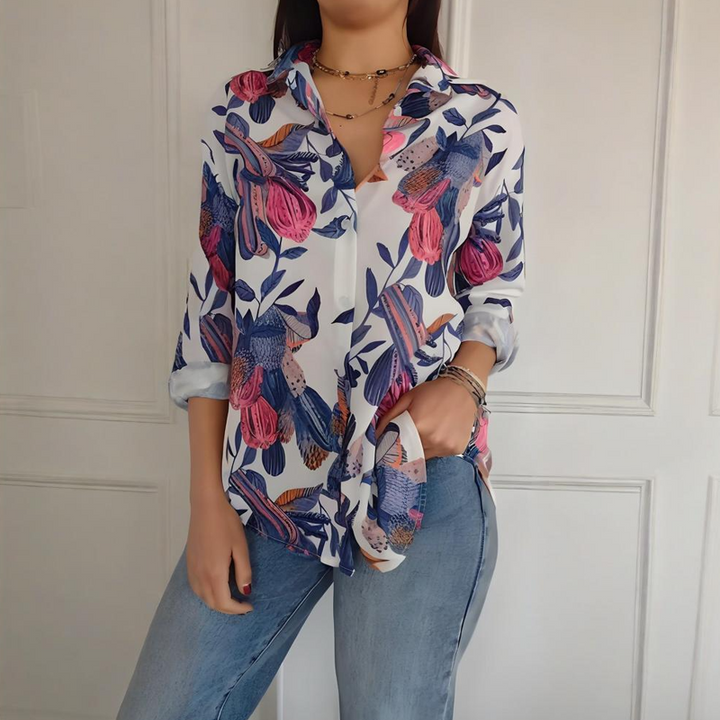 Garner - Camisa Elegante Con Estampado Floral