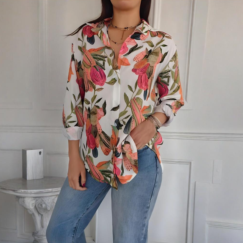 Garner - Camisa Elegante Con Estampado Floral