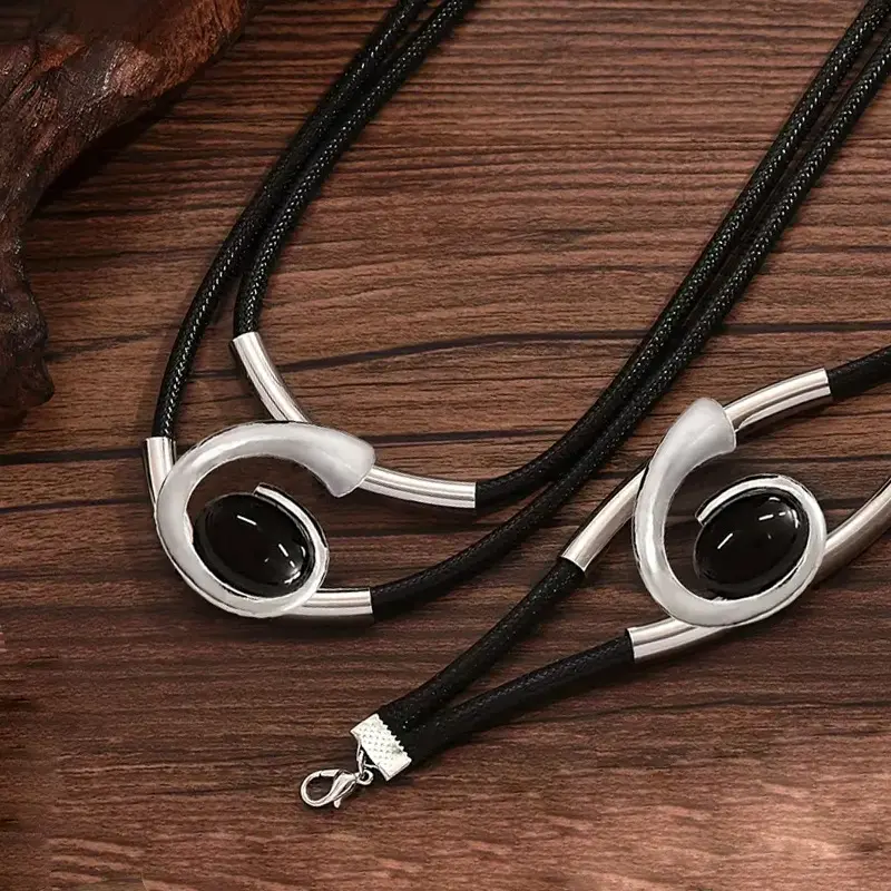 Brisia - Conjunto De Collar Y Pulsera Boho Vintage