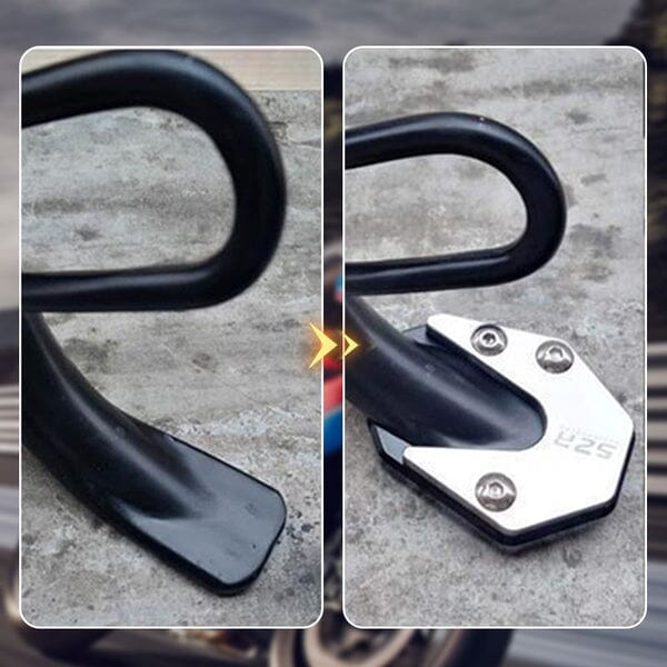 BalanceGuard - Placa De Extensión Para El Caballete Lateral De La Motocicleta Almohadilla De Apoyo Para Los Pies