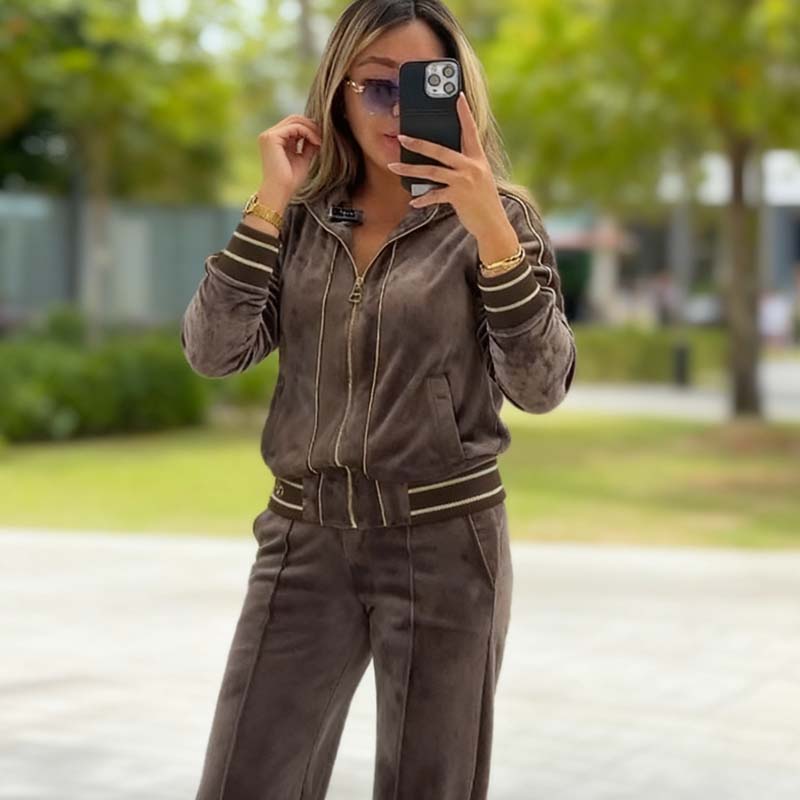 Alyn - Chaqueta Con Cremallera Y Pantalones De Pierna Ancha
