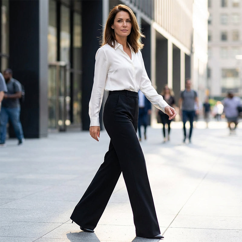 Linaya - Pantalones De Traje de Cintura Alta