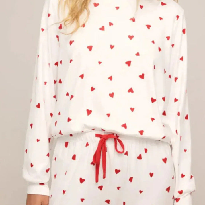 Rugile - Conjunto de Pijama Cómodo Con Estampado de Corazones