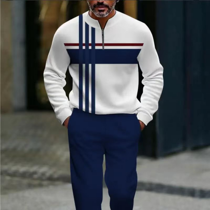Valter - Chándal Con Estampado Gráfico y Cremallera de un Cuarto