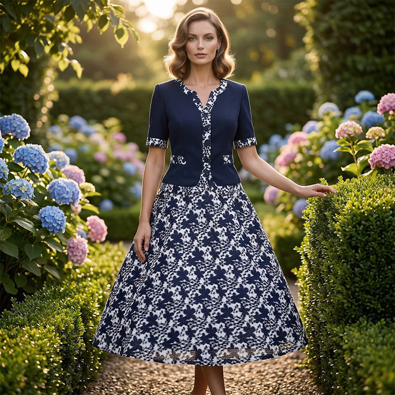Jinia - Vestido De Corte A Con Estampado Floral