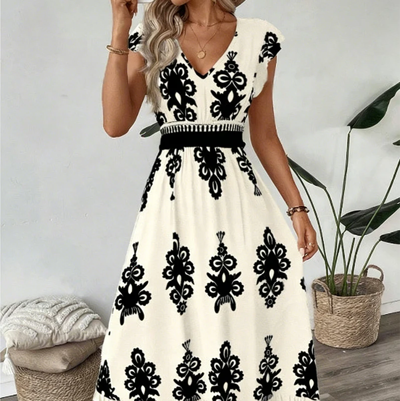 Ranika - Vestido Largo Sin Mangas Con Cuello En V