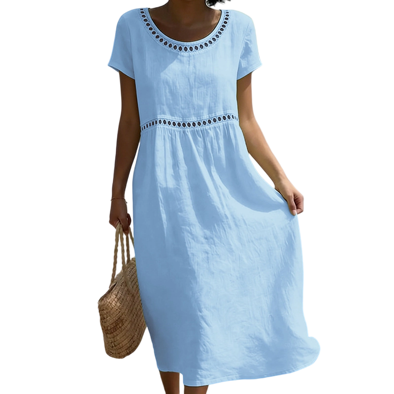 Tarsha - Elegante Vestido Midi de Lino
