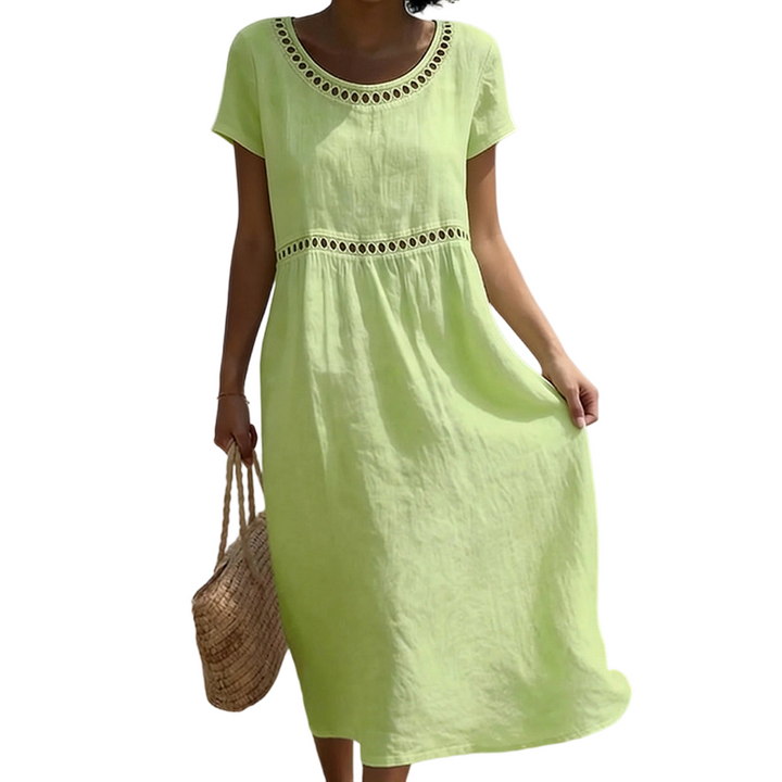 Tarsha - Elegante Vestido Midi de Lino