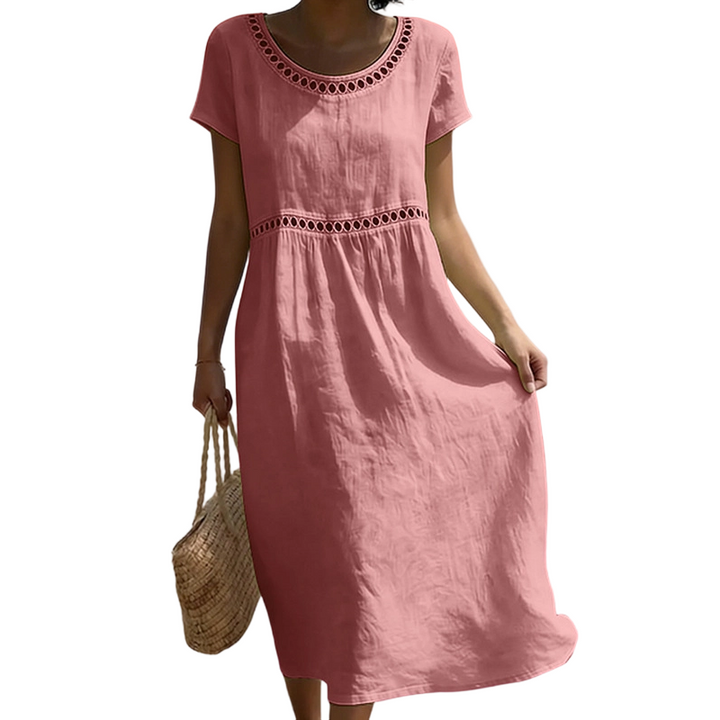 Tarsha - Elegante Vestido Midi de Lino
