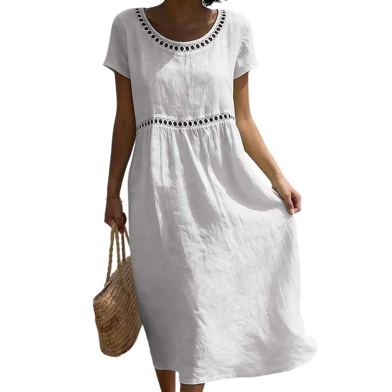 Tarsha - Elegante Vestido Midi de Lino
