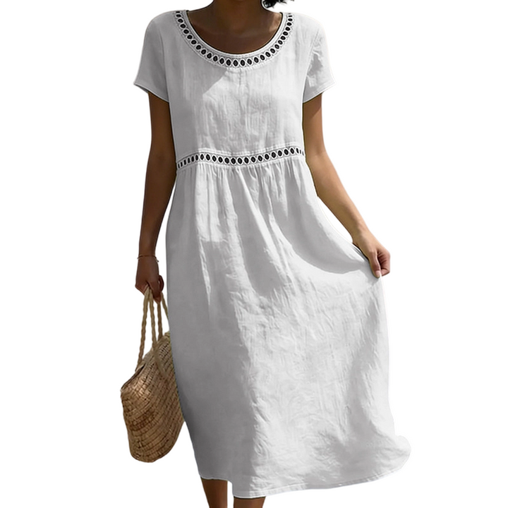 Tarsha - Elegante Vestido Midi de Lino