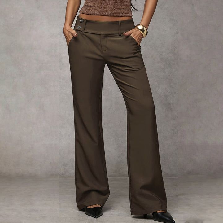 Fanny - Pantalones Elegantes Con Pernera Acampanada