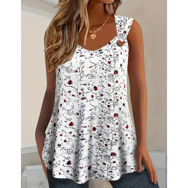 Kahina - Camiseta Sin Mangas De Verano Con Estampado Floral