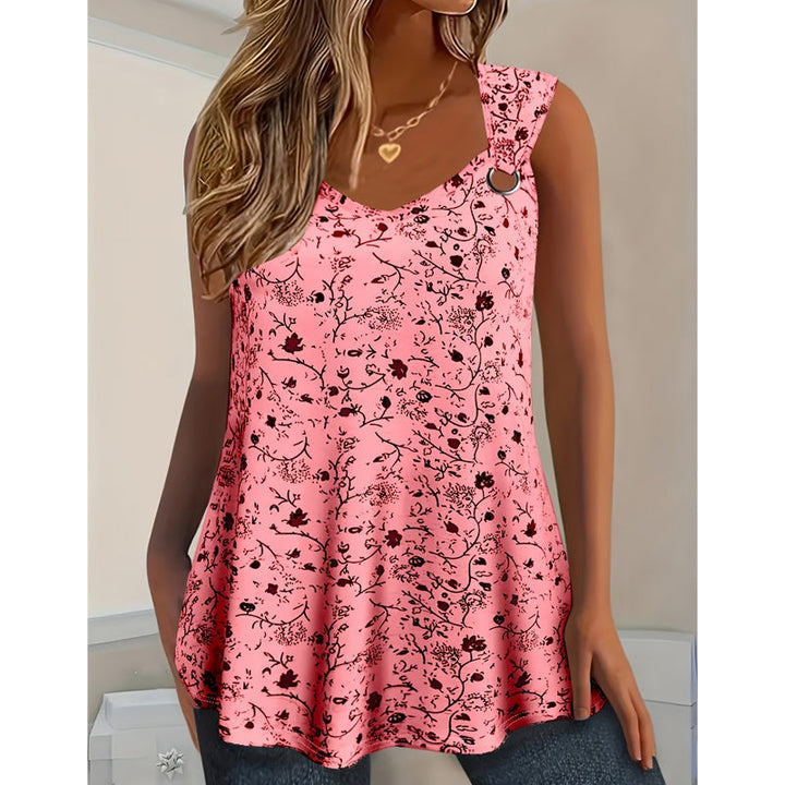 Kahina - Camiseta Sin Mangas De Verano Con Estampado Floral