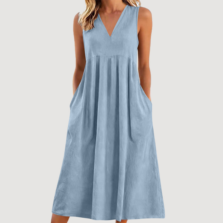 Milanie - Vestido Midi Sin Mangas