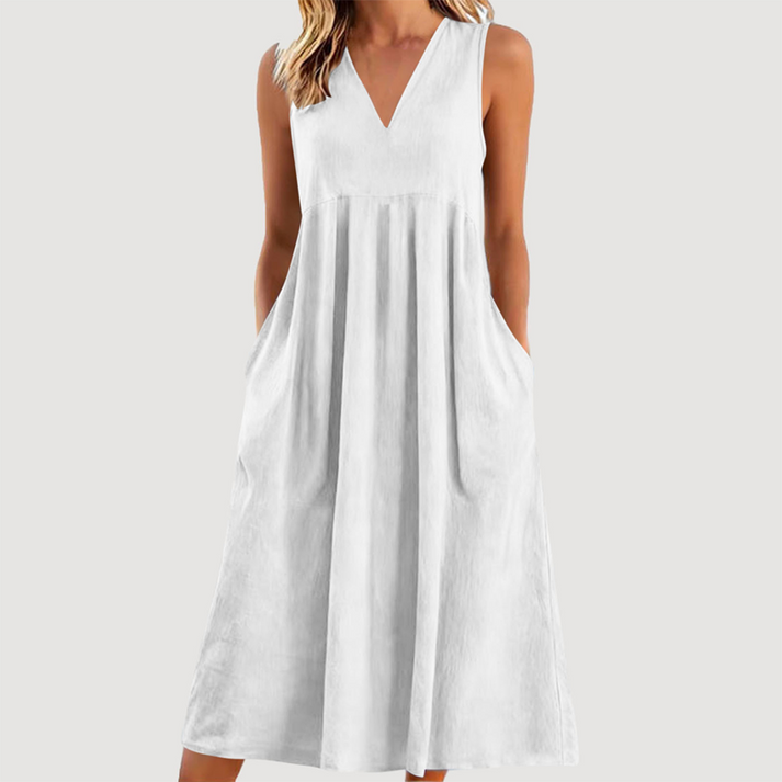 Milanie - Vestido Midi Sin Mangas