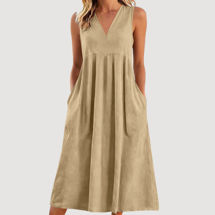 Milanie - Vestido Midi Sin Mangas