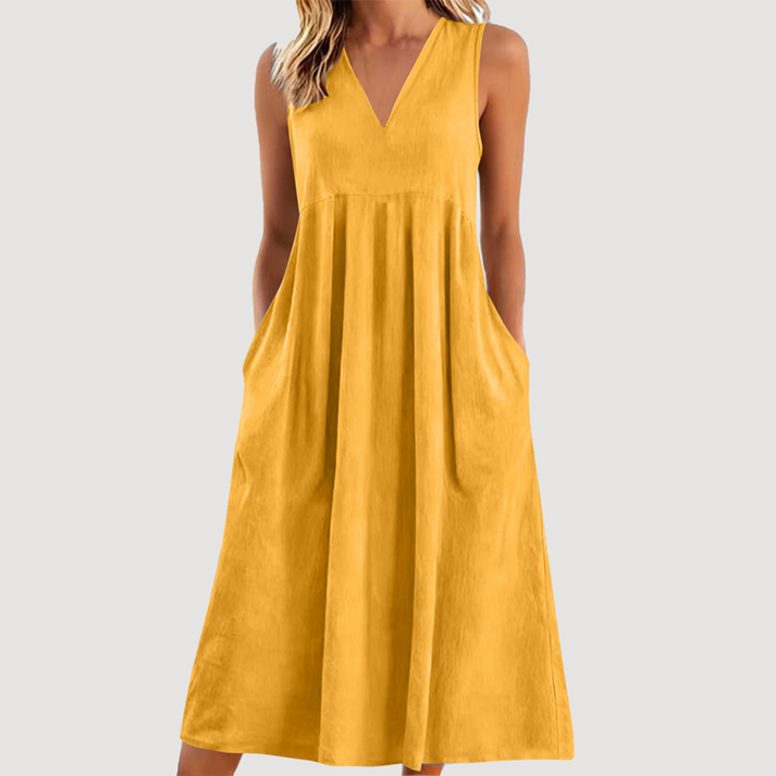 Milanie - Vestido Midi Sin Mangas