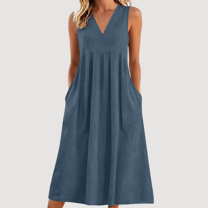 Milanie - Vestido Midi Sin Mangas