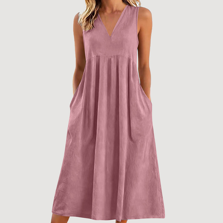Milanie - Vestido Midi Sin Mangas