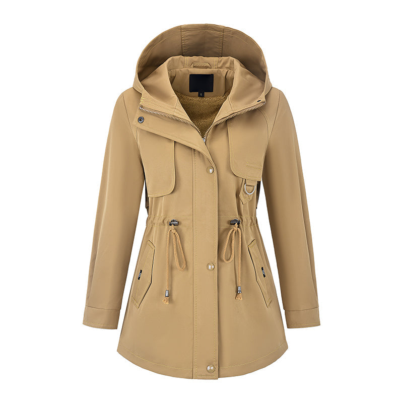 Niela - Chaqueta Con Capucha Y Cremallera Resistente Al Viento