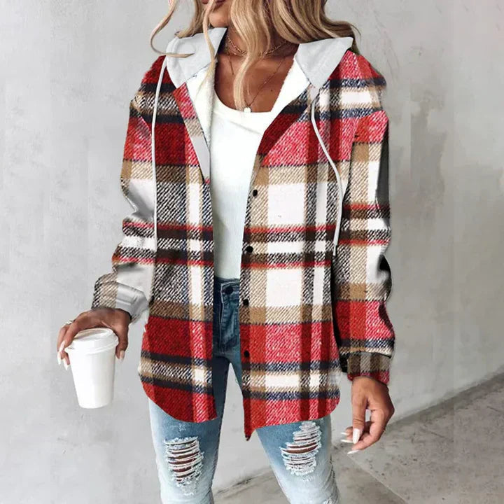 Gaynor - Chaqueta Con Estampado de Cuadros y Capucha Con Cordón