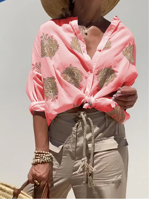 Maarja - Blusa Holgada Con Bordados