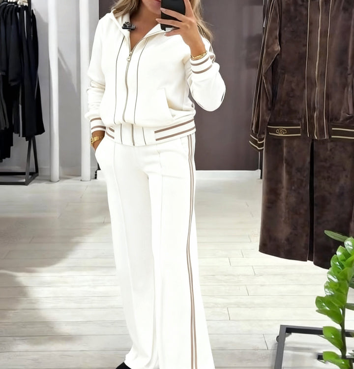 Alyn - Chaqueta Con Cremallera Y Pantalones De Pierna Ancha